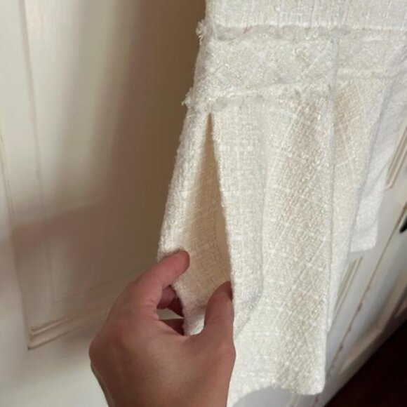 Zara WOMAN SS24 ZW COLLECTION SHORT TEXTURED DRESS ECRU Large NWOT - Picture 5 of 6